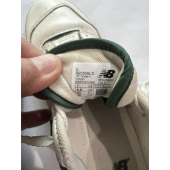 New Balance x Aime Leon Dore 550 Sneakers in White Green - Picture 9 of 9